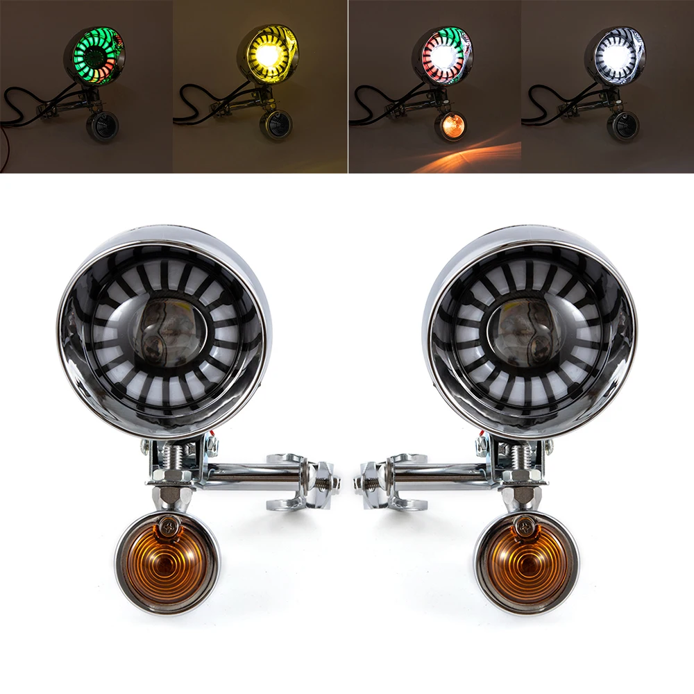 Passing Lights Bar Turn Signals Set For Yamaha V-Star XVS 650 950 1100 for Suzuki Boulevard Intruder for Honda VTX VT 750 1300
Passing Lights Bar Turn Signals Set For Yamaha V-Star XVS 650 950 1100 for Suzuki Boulevard Intruder for Honda VTX VT 750 1300