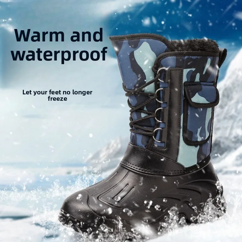 Winter Boots for Men Fashion Camouflage Mid-Calf Boots Plush Warm Cotton Boot Outdoor Waterproof Fishing Work Boot Men Snow Boot
Winter Boots for Men Fashion Camouflage Mid-Calf Boots Plush Warm Cotton Boot Outdoor Waterproof Fishing Work Boot Men Snow Boot