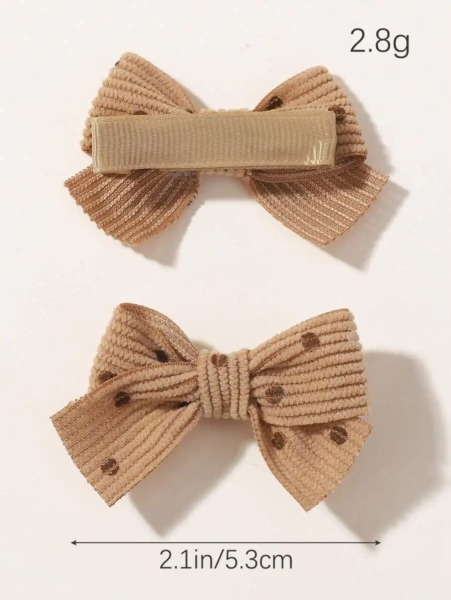 Corduroy Bow Hair Barrettes For Women Soft Polka Dot Design
Corduroy Bow Hair Barrettes For Women Soft Polka Dot Design