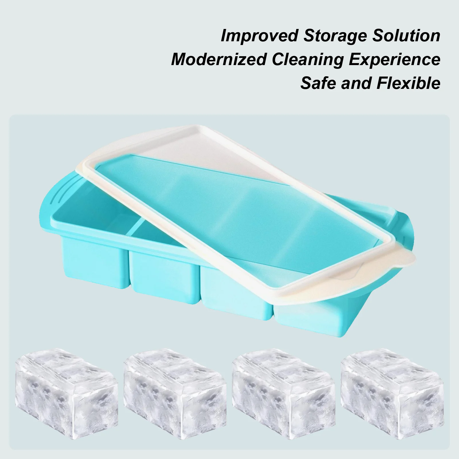 4 Cubes Giant Storage For Food Meal Sauce With Lid Silicone Freezer Trays Extra Large Soup Ice Tray Food Freezing Mold
4 Cubes Giant Storage For Food Meal Sauce With Lid Silicone Freezer Trays Extra Large Soup Ice Tray Food Freezing Mold