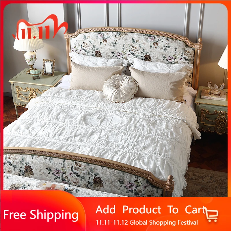 Женская легкая роскошная кровать для спальни, принцесса, современная свадебная романтическая кровать, спальная принцесса, эстетичная уникальная мебель Camas De Casal
Женская легкая роскошная кровать для спальни, принцесса, современная свадебная романтическая кровать, спальная принцесса, эстетичная уникальная мебель Camas De Casal