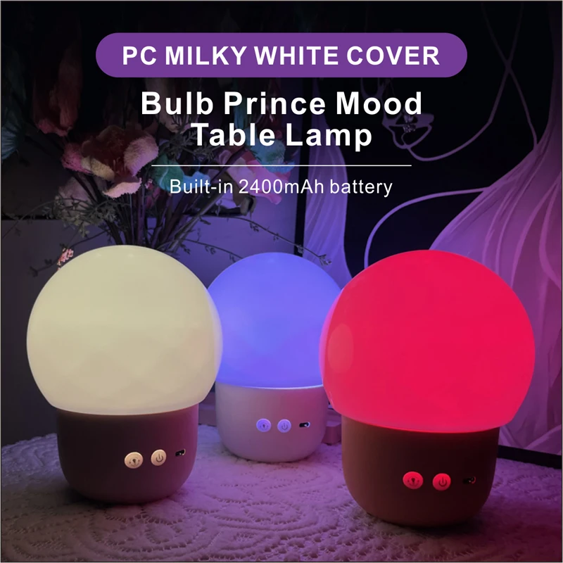White Cover Mood Table Lamp, Multi-Color Rechargeable Ambient Light with Stepless Dimming, Modern Decor Night Light for Bedroom
White Cover Mood Table Lamp, Multi-Color Rechargeable Ambient Light with Stepless Dimming, Modern Decor Night Light for Bedroom