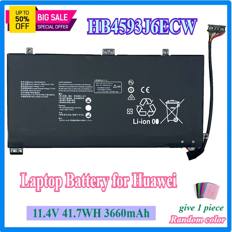 HB4593J6ECW Laptop Battery for Huawei MateBook 13 2020 WRT-W19 WX9 W29 I7 HN-W19L W19R WRT-W09 W19L Notebook
HB4593J6ECW Laptop Battery for Huawei MateBook 13 2020 WRT-W19 WX9 W29 I7 HN-W19L W19R WRT-W09 W19L Notebook