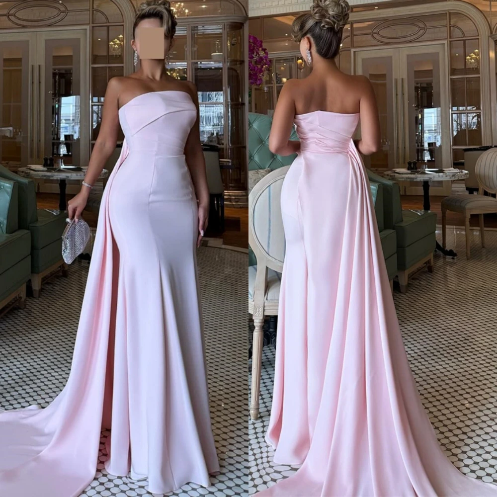 Customized Graceful Jersey Strapless Evening Dress Exquisite Sleeveless Prom Dresses Delicate Court Train Special Occasion Gowns
Customized Graceful Jersey Strapless Evening Dress Exquisite Sleeveless Prom Dresses Delicate Court Train Special Occasion Gowns