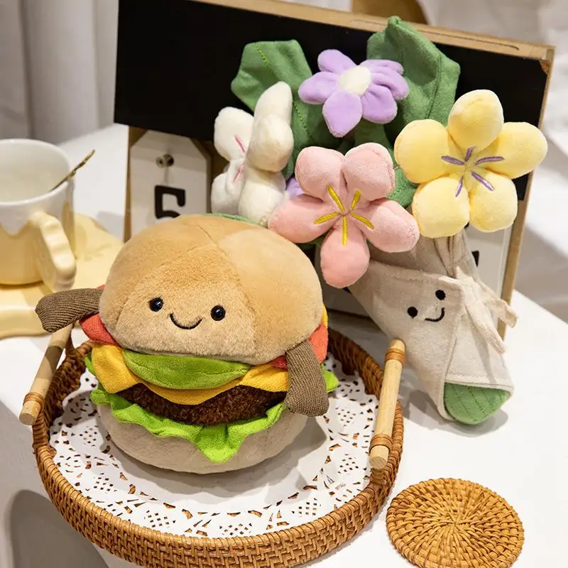 JC Bouquet Series Plush Stuffed Doll Cute Plush Hamburger Soft Cartoon Chidren Trendy Toy Bag Charm Decore Girl Festive Gifts
JC Bouquet Series Plush Stuffed Doll Cute Plush Hamburger Soft Cartoon Chidren Trendy Toy Bag Charm Decore Girl Festive Gifts