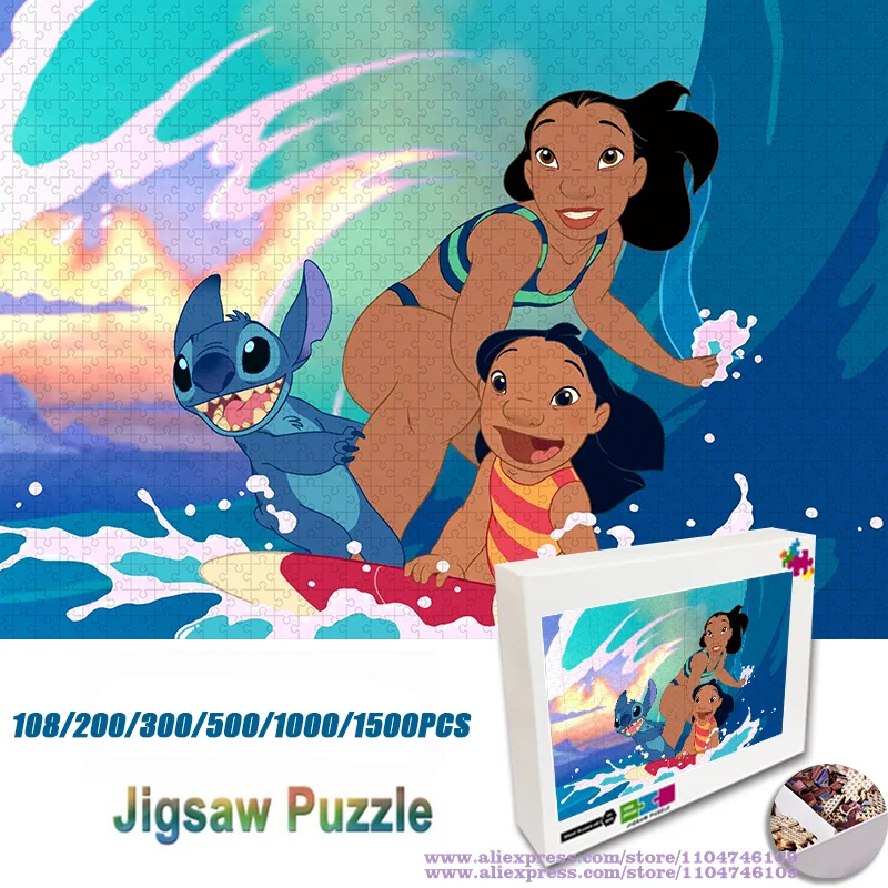 Disney Anime Lilo & Stitch Puzzle Jigsaw Cartoon Anime Puzzles 108/200/300/500/1000/1500Pcs Cartoon Print Handmade Puzzles
Disney Anime Lilo & Stitch Puzzle Jigsaw Cartoon Anime Puzzles 108/200/300/500/1000/1500Pcs Cartoon Print Handmade Puzzles