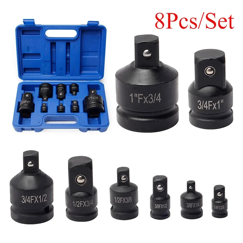 8Pcs impact Drive Socket Adapter Set Electric Wrench Pneumatic Adaptor Converter Socket Joints Vehicle Repair Tools Accessories
8Pcs impact Drive Socket Adapter Set Electric Wrench Pneumatic Adaptor Converter Socket Joints Vehicle Repair Tools Accessories
