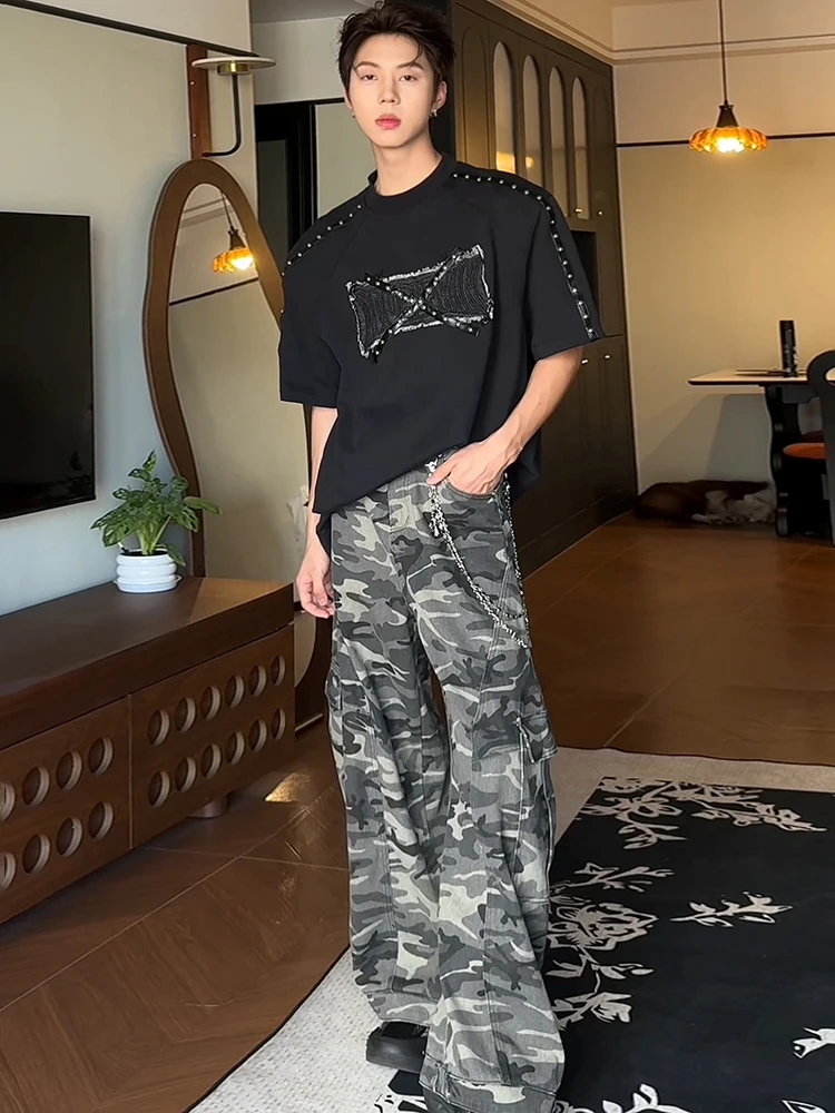 American High Street Camouflage Knife Wide Leg Pants Men's Multiple kets Loose Lazy Sle Banana Pants Workwear
American High Street Camouflage Knife Wide Leg Pants Men's Multiple kets Loose Lazy Sle Banana Pants Workwear