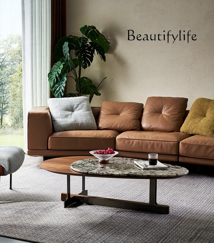 Italian minimalist marble light luxury coffee table new high-end luxury stone coffee table combination new
Italian minimalist marble light luxury coffee table new high-end luxury stone coffee table combination new