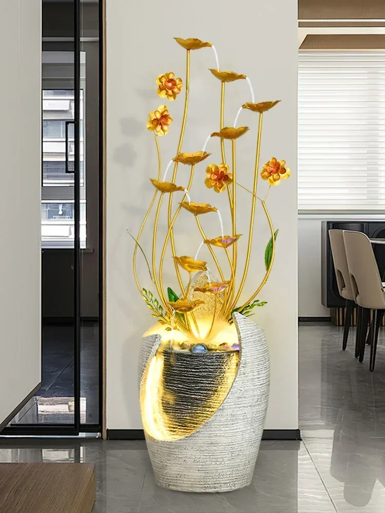 Floor to floor luxury flowing ornaments, circulating water living room, office, TV cabinet, humidifier, wealth making bonsai
Floor to floor luxury flowing ornaments, circulating water living room, office, TV cabinet, humidifier, wealth making bonsai