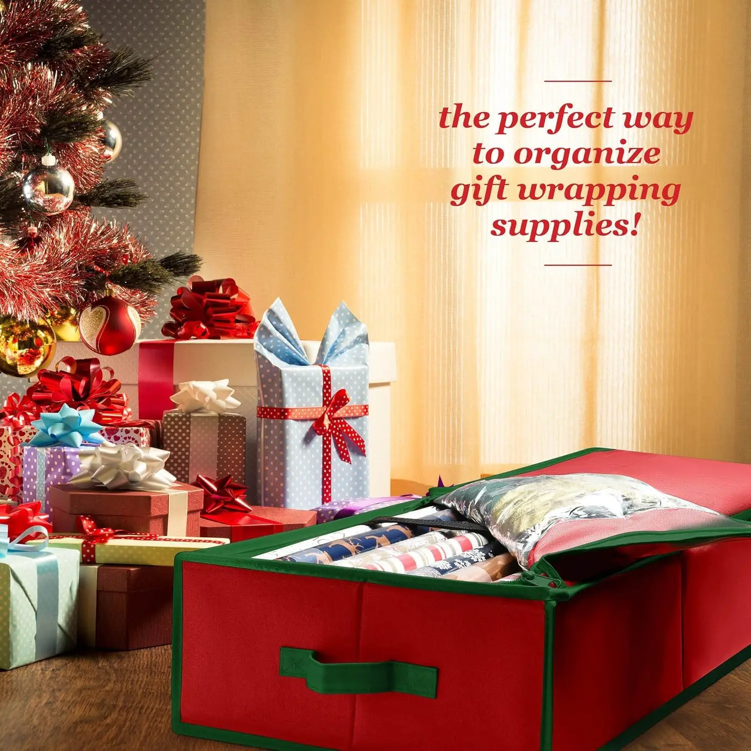 Wrapping Paper Organizer Storage for Christmas Gifts Wrapping Paper (6 Colors) Underbed Storage Container
Wrapping Paper Organizer Storage for Christmas Gifts Wrapping Paper (6 Colors) Underbed Storage Container