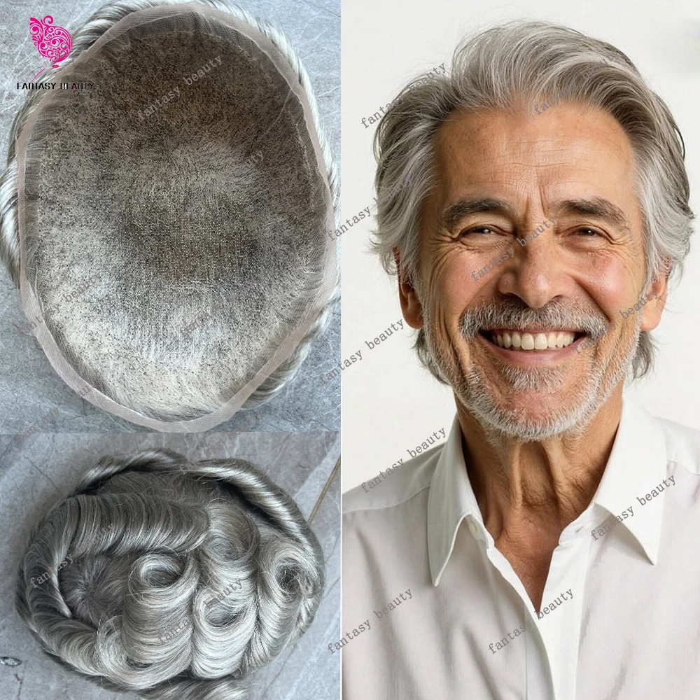 Undetectable Breathable Full Swiss Lace Natural Hairline Men Toupee Black Grey 100% Human Hair Wig Bleached Knots Male Prosthesi
Undetectable Breathable Full Swiss Lace Natural Hairline Men Toupee Black Grey 100% Human Hair Wig Bleached Knots Male Prosthesi