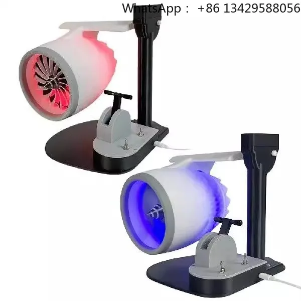 New Desktop Turbofan Aircraft Engine Creative Fan Humidification Spray With Light Desktop Turbofan Technology
