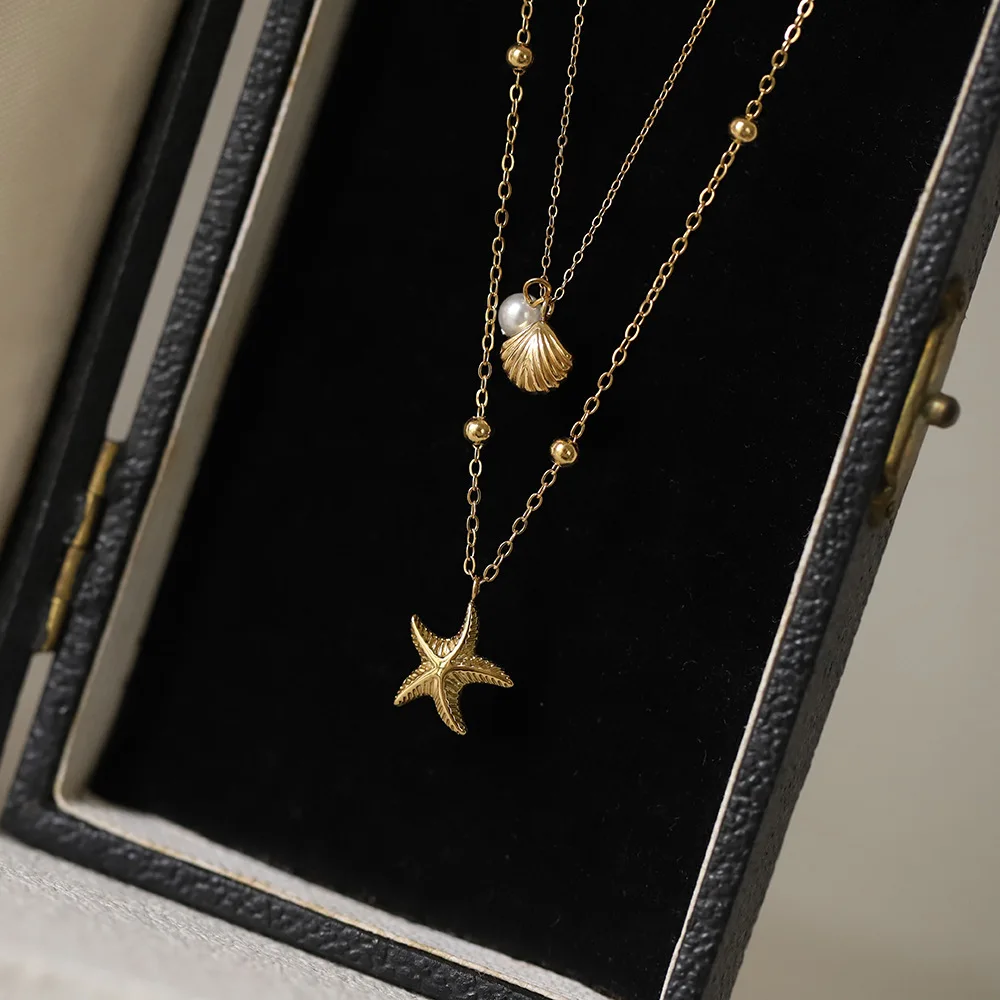Fashion Starfish Imitation Shell Pendant Necklace Ladies Personalized Trend Holiday Party Jewelry
Fashion Starfish Imitation Shell Pendant Necklace Ladies Personalized Trend Holiday Party Jewelry