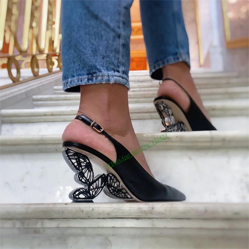 2023 New Butterfly Shaped Heel Pointed Toe Slingback Pumps Black Fashion Sexy Personality High Heels Back Strap Women's Sandals
2023 New Butterfly Shaped Heel Pointed Toe Slingback Pumps Black Fashion Sexy Personality High Heels Back Strap Women's Sandals