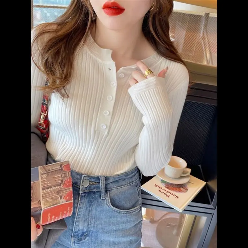 Slimming Knitted Sweaters Base New Autumn Sweater Inner Knitted Sweater Design Sense of Niche Long Sleeve Top Women Pullovers
Slimming Knitted Sweaters Base New Autumn Sweater Inner Knitted Sweater Design Sense of Niche Long Sleeve Top Women Pullovers