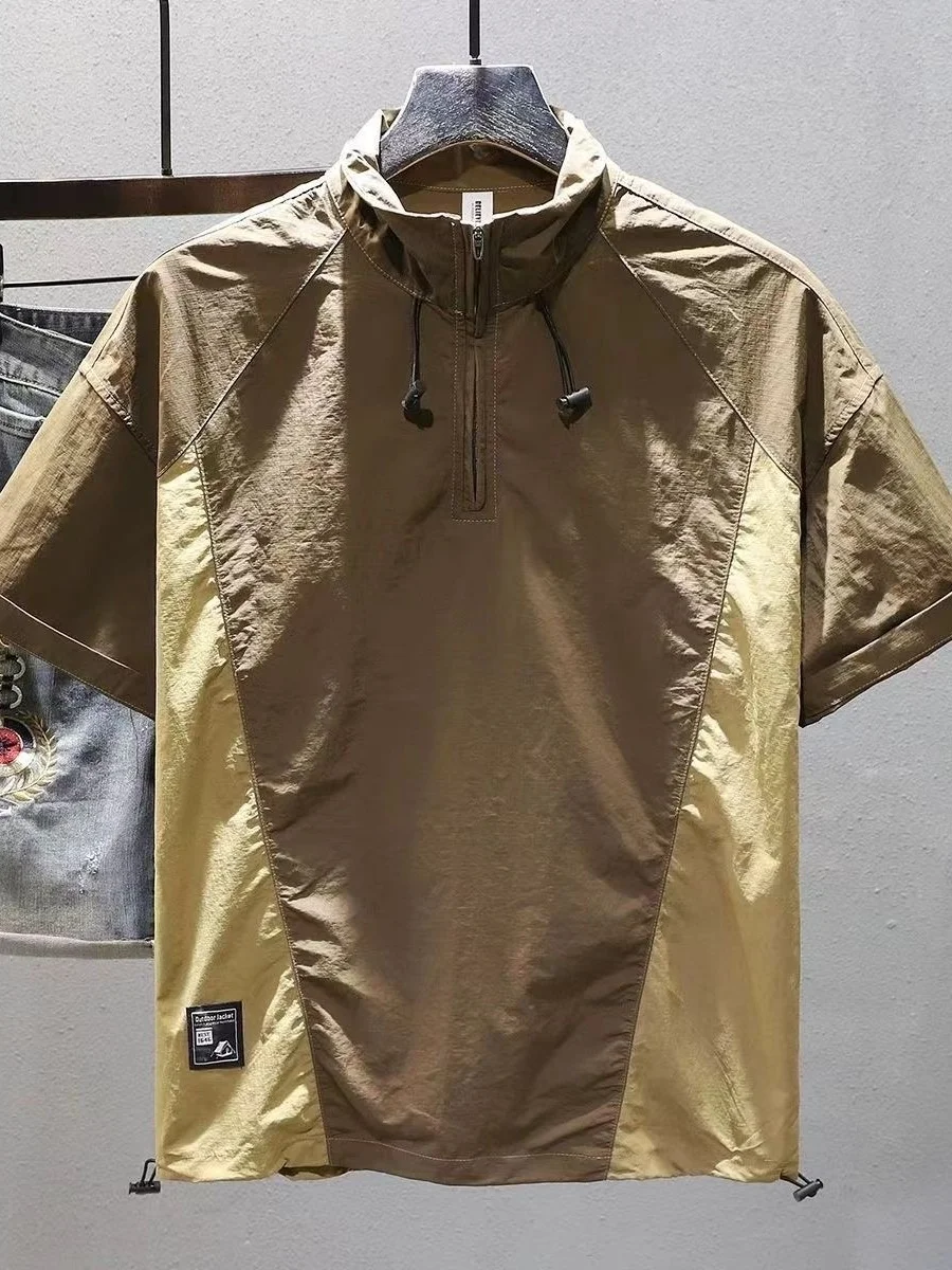 Quick Dry Ice Silk Men's Shirt Short Sleeve Thin Outdoor Function Workwear Jacket Half Zip up Top Casual Loose Fit Summer
Quick Dry Ice Silk Men's Shirt Short Sleeve Thin Outdoor Function Workwear Jacket Half Zip up Top Casual Loose Fit Summer