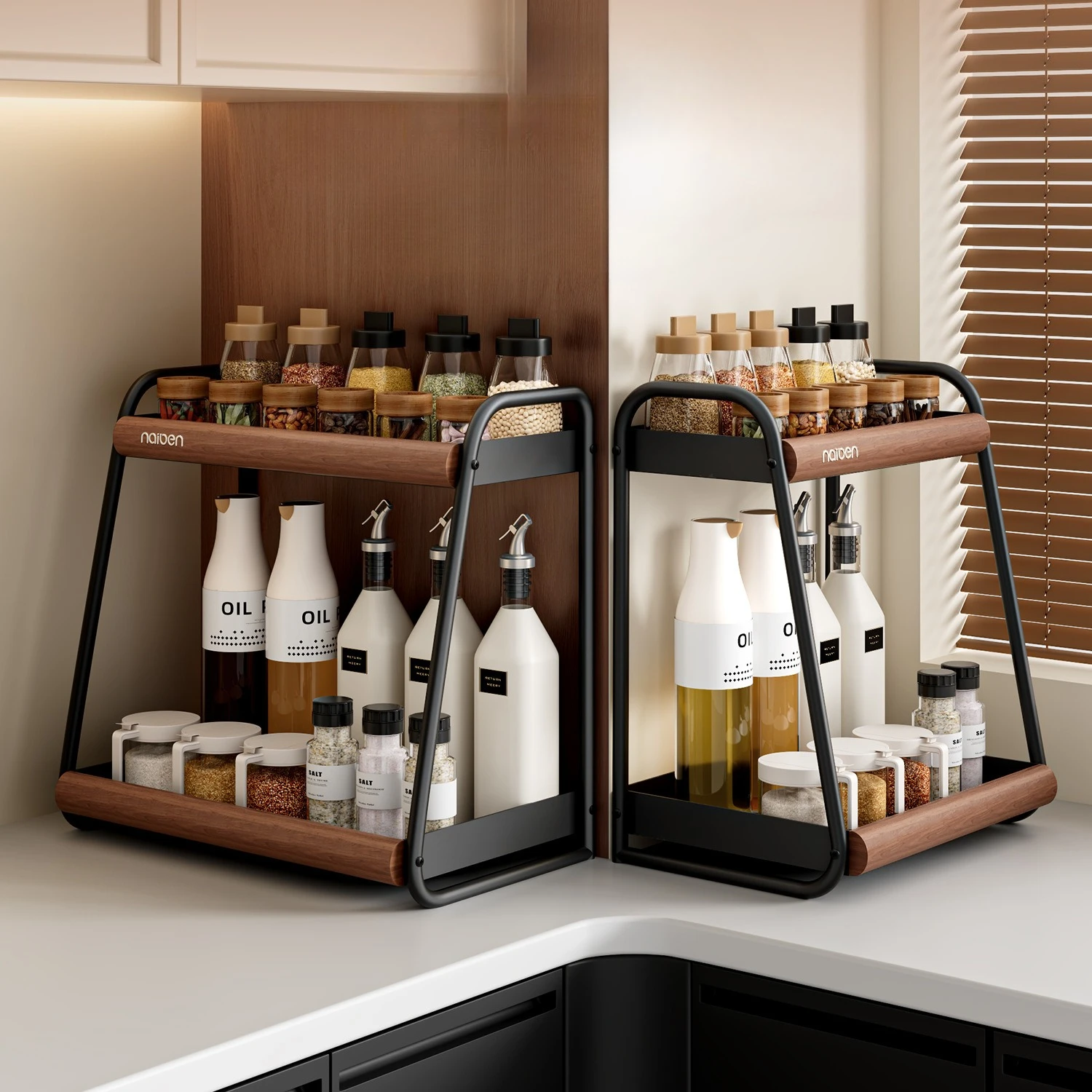 PYH seasoning rack, kitchen double countertop seasoning , storage rack for oil, salt, sauce and vinegar
PYH seasoning rack, kitchen double countertop seasoning , storage rack for oil, salt, sauce and vinegar