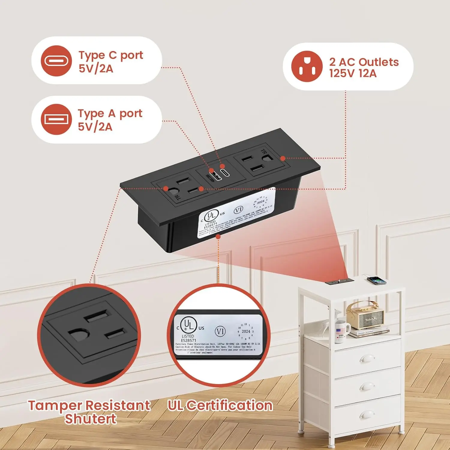 White Nightstand With Charging Station & Voice Control Led Light, 28.3"" Night Stand With 3 Fabric Drawers, End Table Side
White Nightstand With Charging Station & Voice Control Led Light, 28.3"" Night Stand With 3 Fabric Drawers, End Table Side