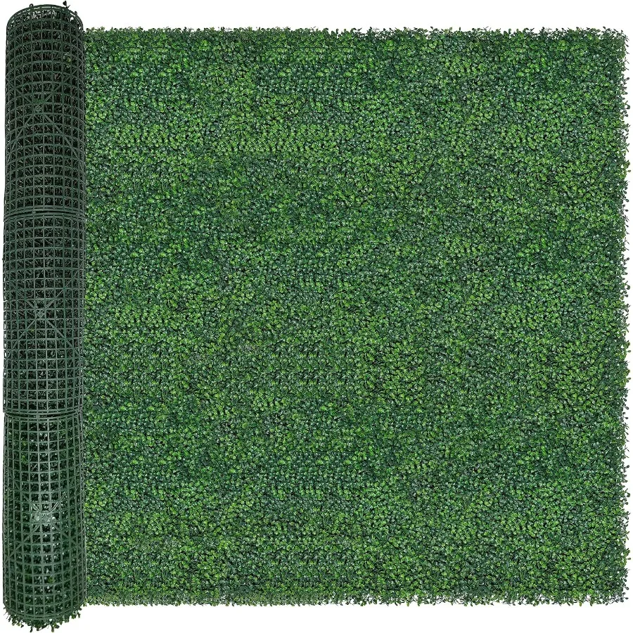 Artificial Boxwood Roll: 5FT X 10FT 50 sqft UVAnti Faux Ivy Boxwood Hedge Leaf Grass Wall for Patio Balcony Privacy Garden Back
Artificial Boxwood Roll: 5FT X 10FT 50 sqft UVAnti Faux Ivy Boxwood Hedge Leaf Grass Wall for Patio Balcony Privacy Garden Back