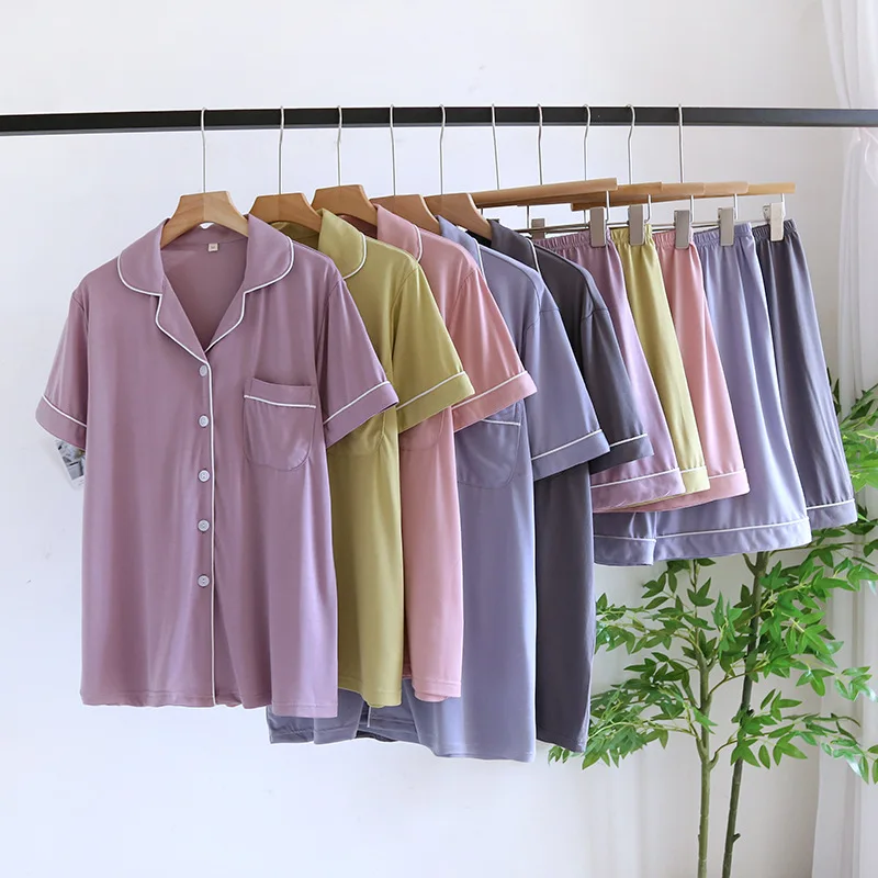 Summer Thin Couples Large Size Pajamas Set Cotton Short-sleeved Shorts Loungewear Women's Simple Pajamas
Summer Thin Couples Large Size Pajamas Set Cotton Short-sleeved Shorts Loungewear Women's Simple Pajamas