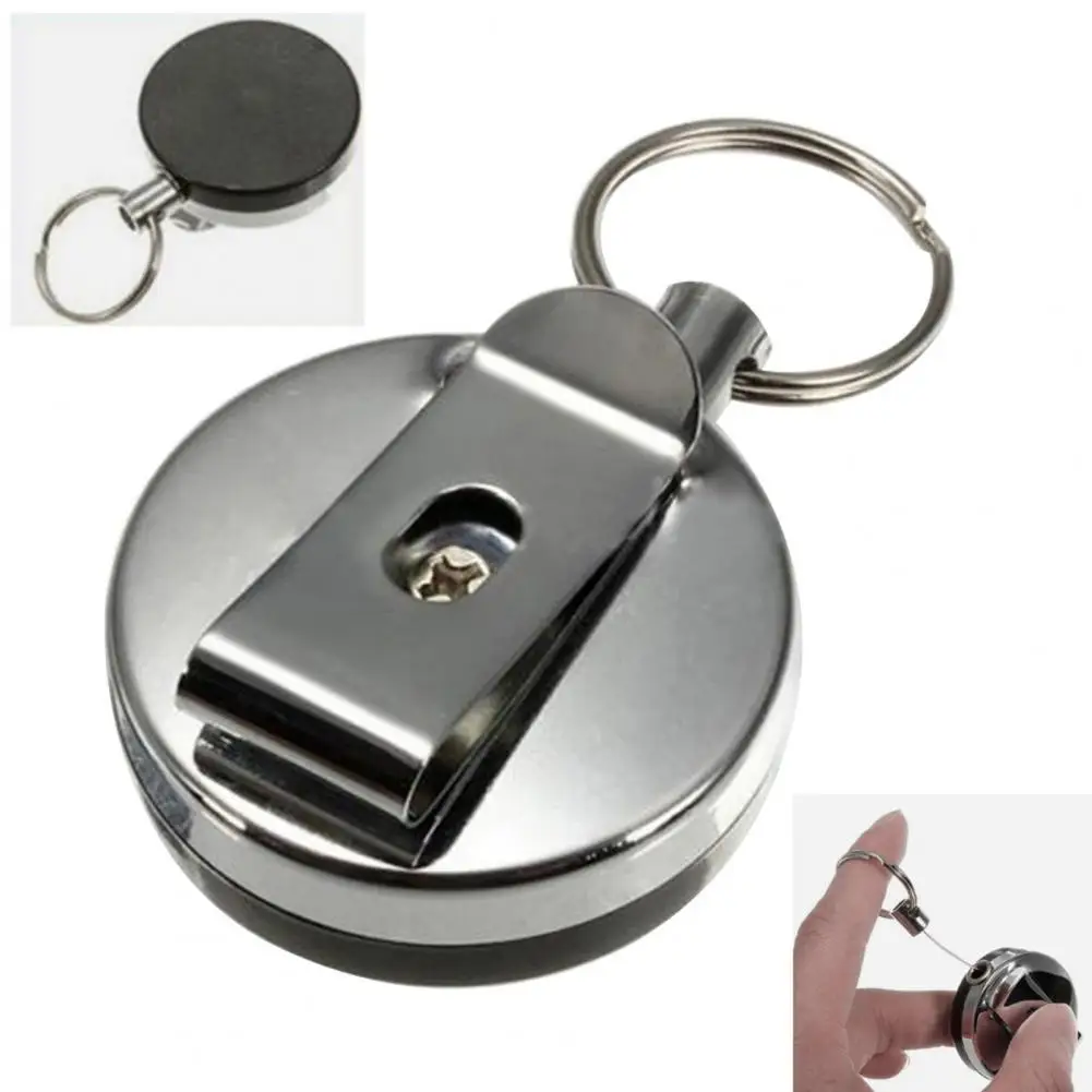 Keychain Card Badge Holder Anti-theft Elastic Rope Retractable Belt Clip Pull Key Ring Metal Wire Badge Reel Ring Outdoor Tool
Keychain Card Badge Holder Anti-theft Elastic Rope Retractable Belt Clip Pull Key Ring Metal Wire Badge Reel Ring Outdoor Tool