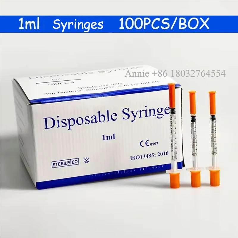 100pcs 1ml Sterile Disposable Syringes with 30G8mm Stainless Needle, Individually Wrapped for Lab Measuring Tool, Pet Feeding
100pcs 1ml Sterile Disposable Syringes with 30G8mm Stainless Needle, Individually Wrapped for Lab Measuring Tool, Pet Feeding