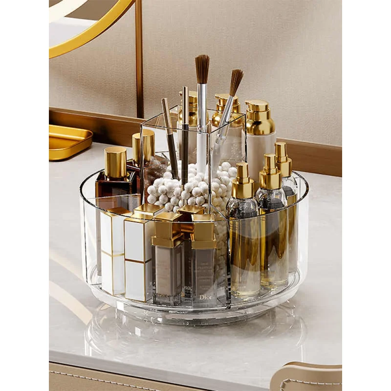 360° Rotating Cosmetic Storage Box, Cream Style Turntable Organizer, Desktop Dressing Table Tray for Skincare Makeup Toiletries
360° Rotating Cosmetic Storage Box, Cream Style Turntable Organizer, Desktop Dressing Table Tray for Skincare Makeup Toiletries