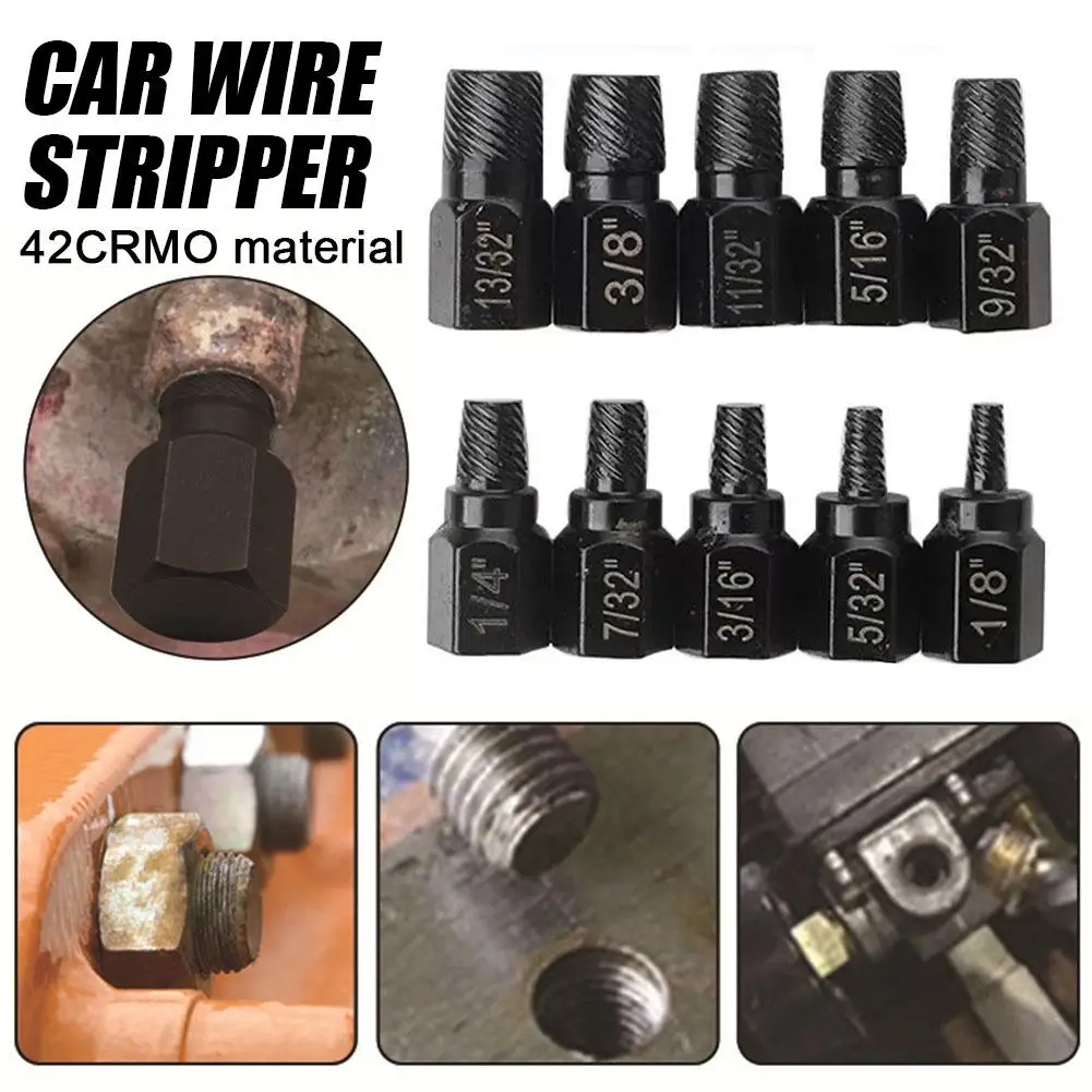 10Pcs Screw Extractor Kit Steel Damaged Remover Set Metal Easy Out Drill Bits Bolt Stud Multi-Spline Extractor Broken Extractor
10Pcs Screw Extractor Kit Steel Damaged Remover Set Metal Easy Out Drill Bits Bolt Stud Multi-Spline Extractor Broken Extractor