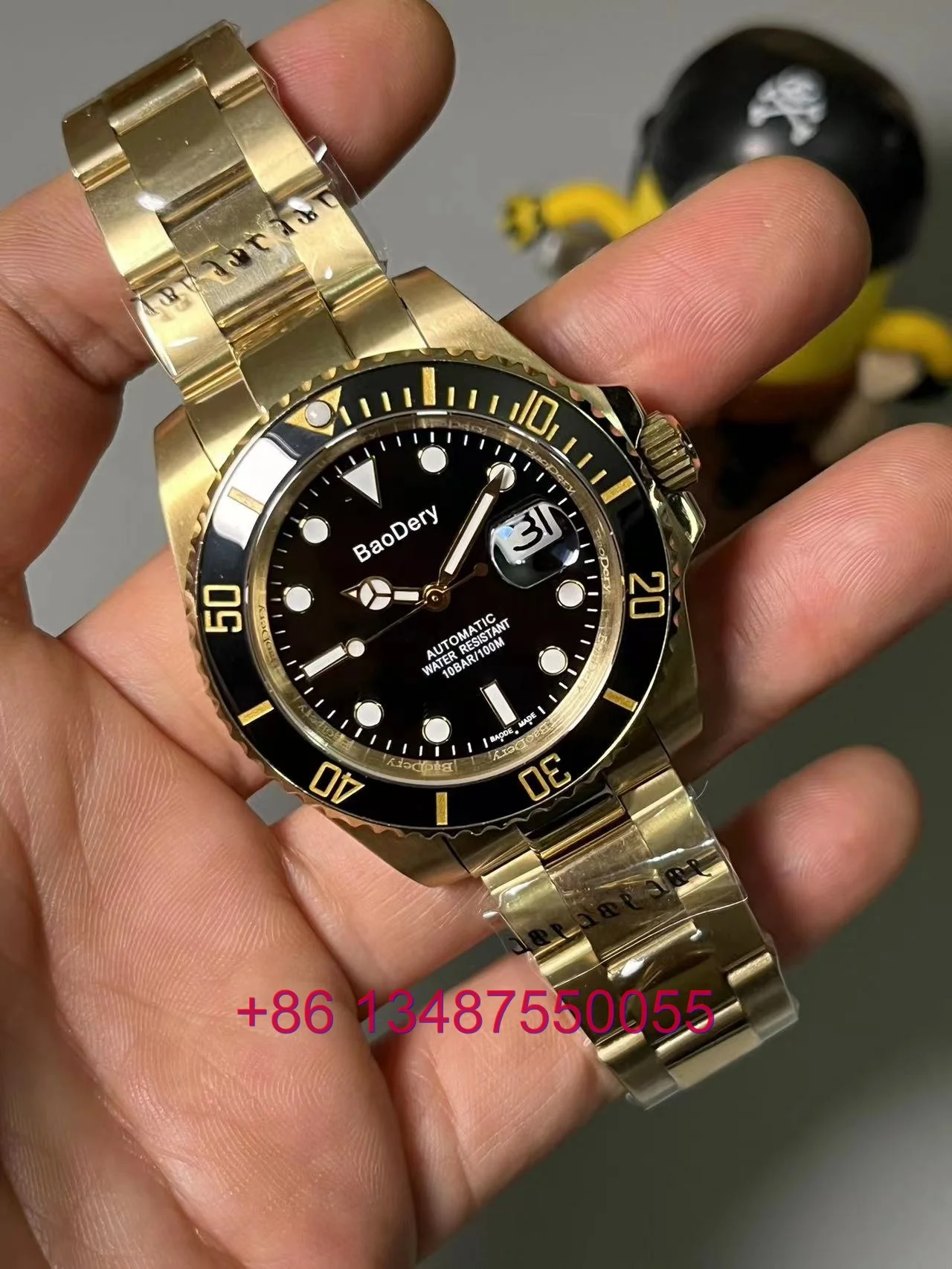 BaoDery 41MM Top Brand Luxury Men's Sports Sapphire Luminous Watch 2813 Automatic Mechanical Movement Stainless Steel Gold Black
BaoDery 41MM Top Brand Luxury Men's Sports Sapphire Luminous Watch 2813 Automatic Mechanical Movement Stainless Steel Gold Black