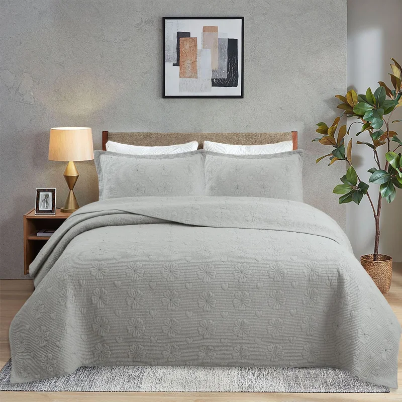 Damascus European Style 100% Cotton Quilted Bedspread 3-Piece Set Washable Solid Color Double Bedskirt Air Conditioning Quilt
Damascus European Style 100% Cotton Quilted Bedspread 3-Piece Set Washable Solid Color Double Bedskirt Air Conditioning Quilt