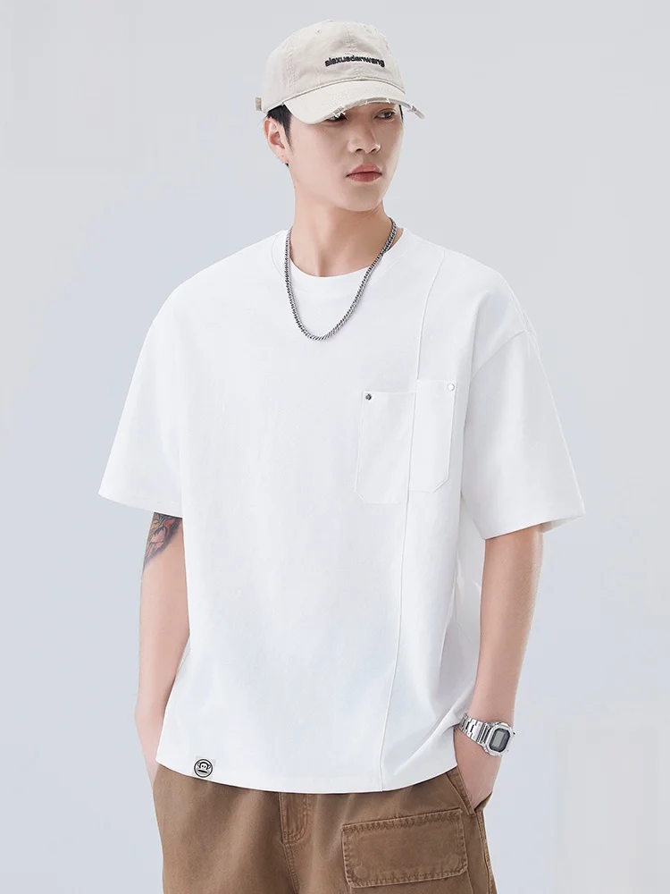 Ретро-футболка свободного кроя с коротким рукавом для мужчин, летняя, новый дизайн, повседневная, из смесового хлопка и полиэстера, дышащая, с круглым вырезом.
Ретро-футболка свободного кроя с коротким рукавом для мужчин, летняя, новый дизайн, повседневная, из смесового хлопка и полиэстера, дышащая, с круглым вырезом.