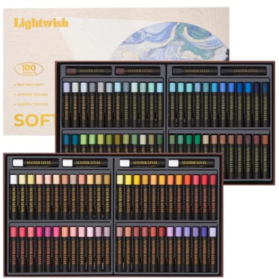 Professional Oil Pastels, 100 Vibrant Colors Plus 4 White, Set of 104, Creamy and Pigmented Artist Soft Oil Pastels for Blendin
Professional Oil Pastels, 100 Vibrant Colors Plus 4 White, Set of 104, Creamy and Pigmented Artist Soft Oil Pastels for Blendin