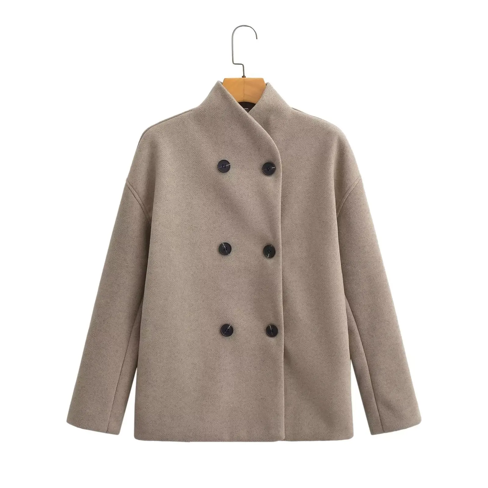 Cross-Border Autumn Winter New Sle Street Faion Double Color Women's Coat Long Sve Button Stand Collar Woolen Jaet
Cross-Border Autumn Winter New Sle Street Faion Double Color Women's Coat Long Sve Button Stand Collar Woolen Jaet