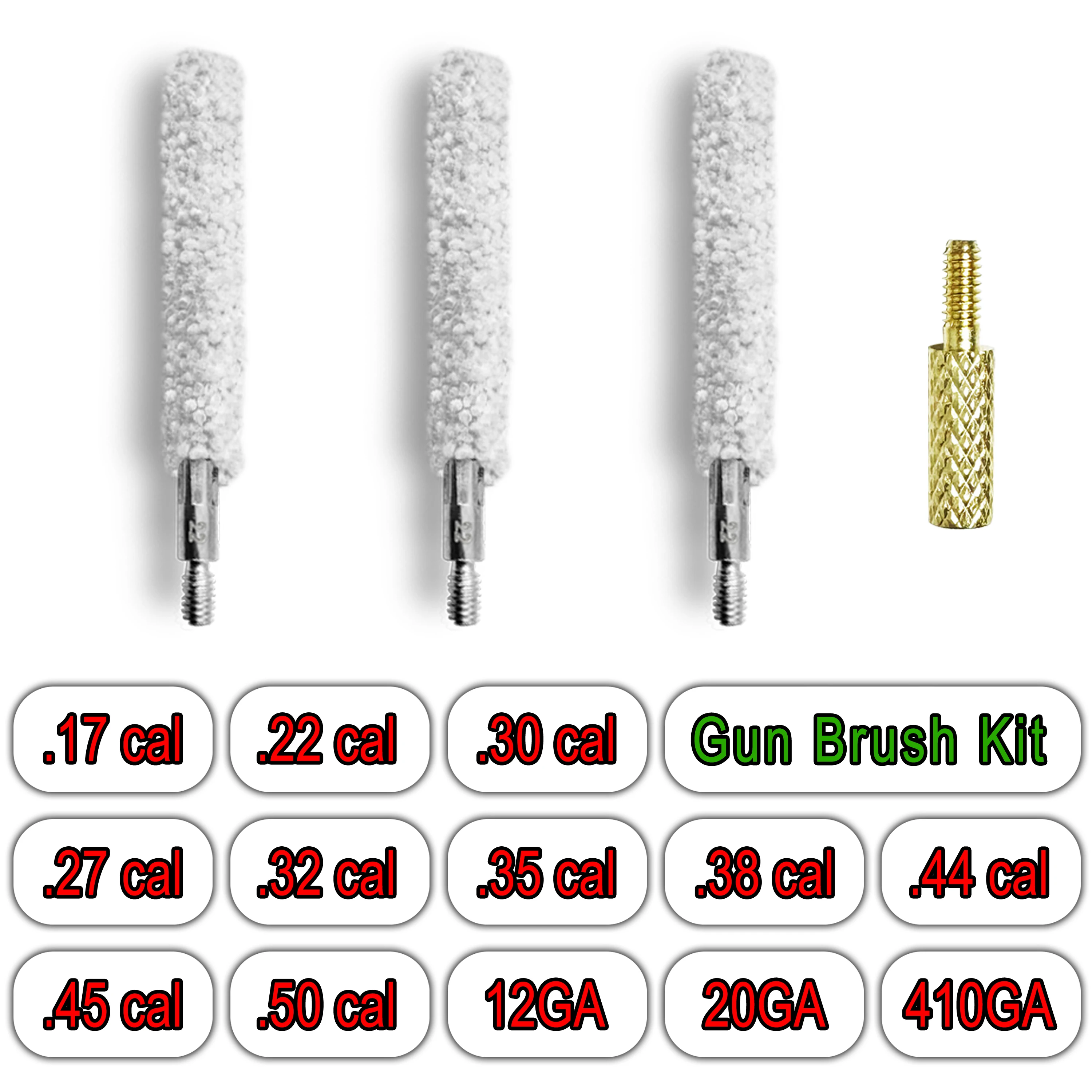 3pcs Gun Cleaning Brushes Mop Bore Brush Shotgun Chamber Cleaning Kit for 12 gauge 9mm 22 caliber 45 cal 30 cal with Adapter
3pcs Gun Cleaning Brushes Mop Bore Brush Shotgun Chamber Cleaning Kit for 12 gauge 9mm 22 caliber 45 cal 30 cal with Adapter