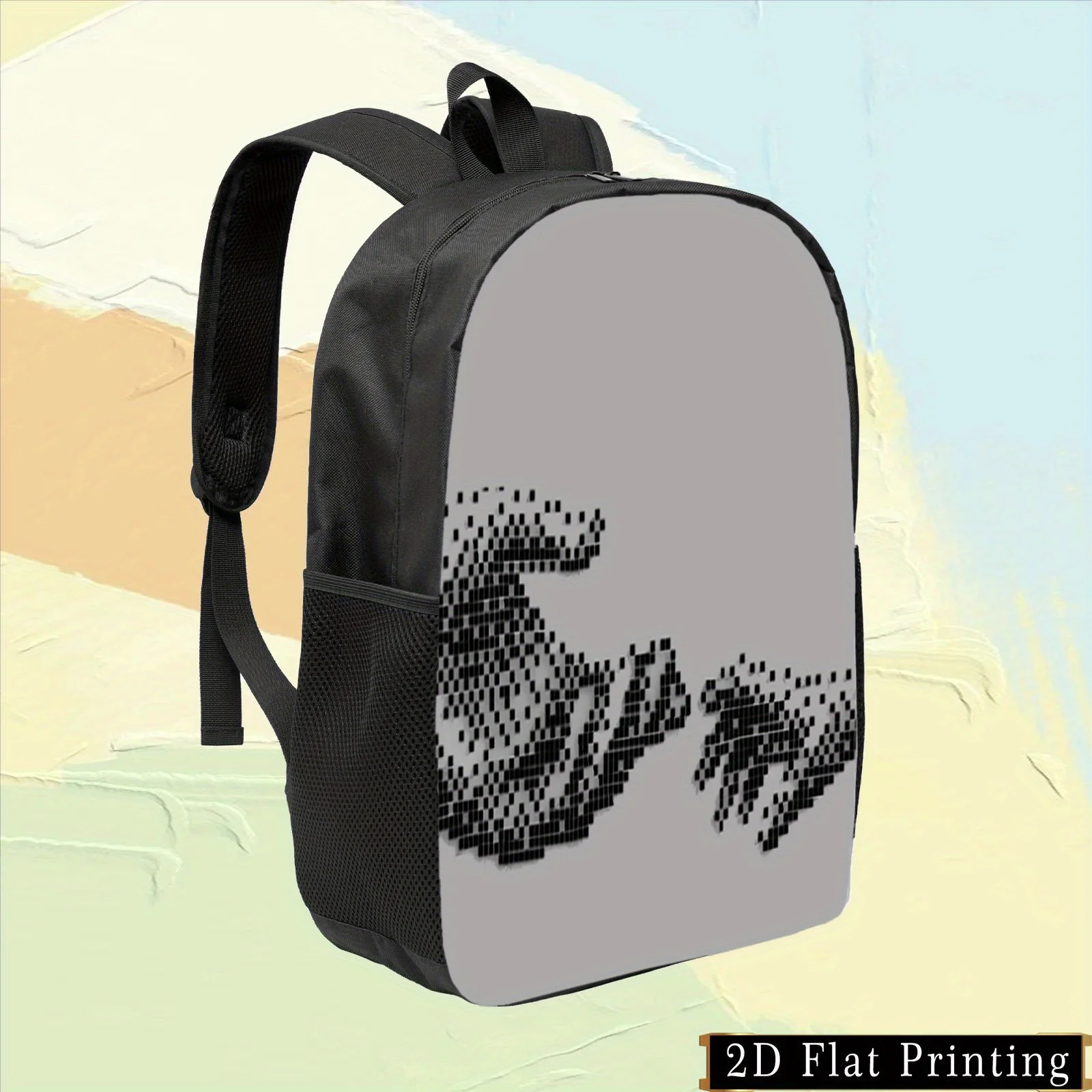 1PC color single-sided printing student backpack hand-washed personalized printing pixel style gray backpack
1PC color single-sided printing student backpack hand-washed personalized printing pixel style gray backpack