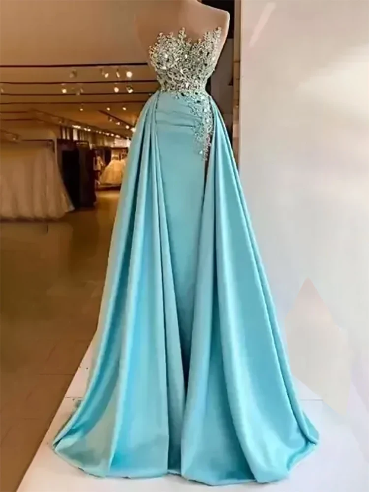 Elegant Illusion Lace Beaded Sleeveless Evening Dresses Ruched Side Split Formal Prom Party Gowns Custom Made
Elegant Illusion Lace Beaded Sleeveless Evening Dresses Ruched Side Split Formal Prom Party Gowns Custom Made