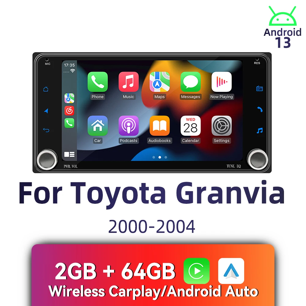 7-дюймовый экран, беспроводное авторадио Carplay, 2 Din, Android радио, автомобильное мультимедиа для Toyota Granvia 2000-2004, головное устройство, GPS, стерео, Wi-Fi
7-дюймовый экран, беспроводное авторадио Carplay, 2 Din, Android радио, автомобильное мультимедиа для Toyota Granvia 2000-2004, головное устройство, GPS, стерео, Wi-Fi