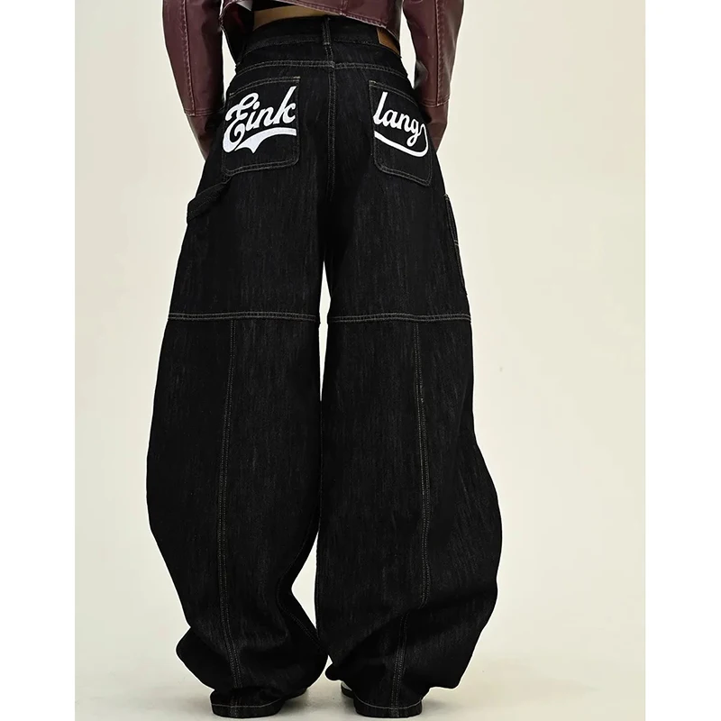 Pocket Letter Print Baggy Jeans Women Oversize Retro Solid Straight High Waist Lady Cargo Denim Long Pants All Match Trousers
Pocket Letter Print Baggy Jeans Women Oversize Retro Solid Straight High Waist Lady Cargo Denim Long Pants All Match Trousers