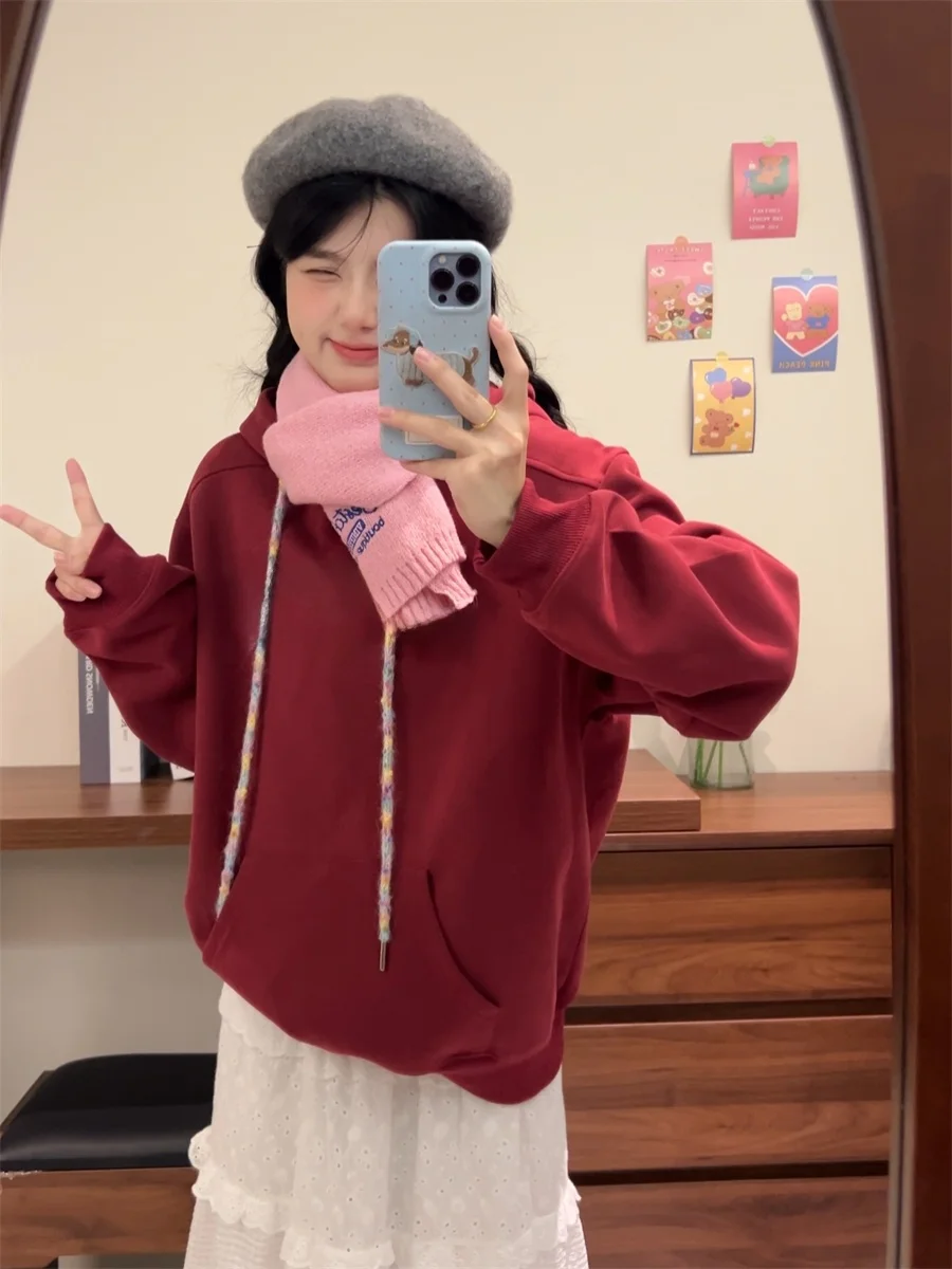 Ele Dstring Hooded Sweatirt Women's Autumn Winter New Retro College Sle Letter Embroidery Long Sve Top
Ele Dstring Hooded Sweatirt Women's Autumn Winter New Retro College Sle Letter Embroidery Long Sve Top