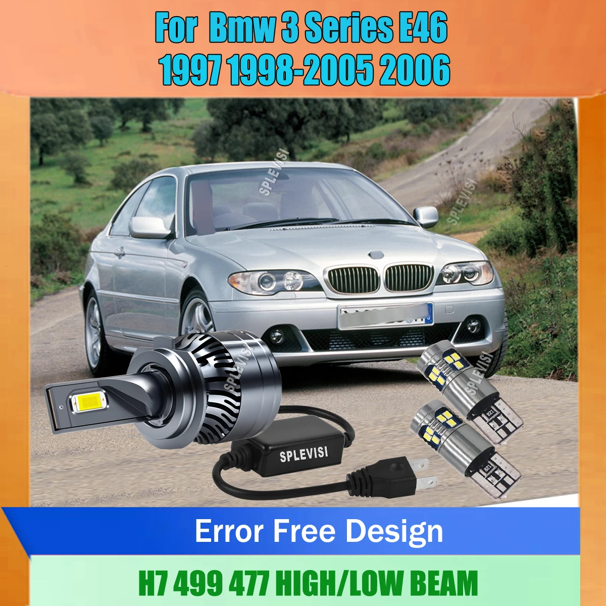 led h7 Xenon White Headlight Lamp Light Mini 1:1 Size Design 360° Lights For BMW 3 Series E46 1997 1998 1999 2000 2001 2002-2006
led h7 Xenon White Headlight Lamp Light Mini 1:1 Size Design 360° Lights For BMW 3 Series E46 1997 1998 1999 2000 2001 2002-2006