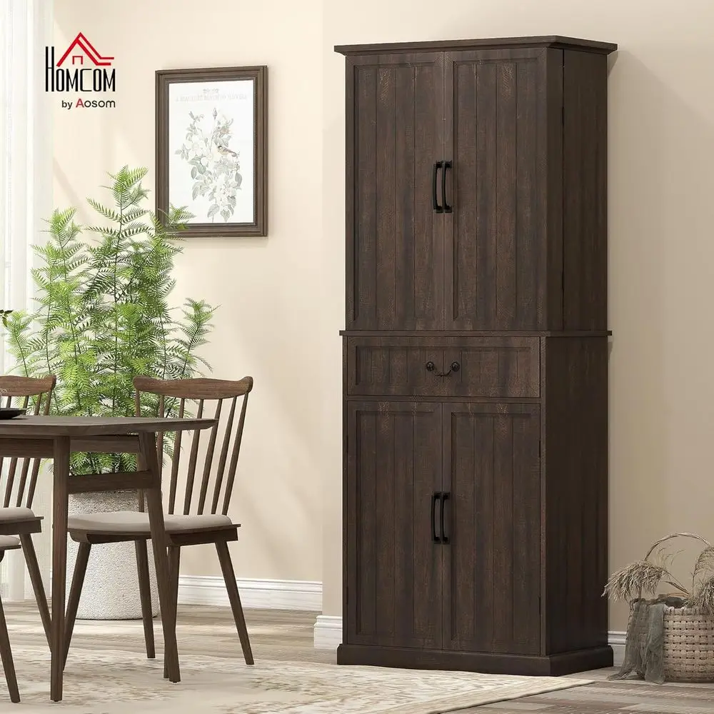 71" LED Kitchen Pantry Cabinet, armhouse Tall reestanding Storage Cabinet with Door Shelves, Adjustable Shelves and Der or Kitch
71" LED Kitchen Pantry Cabinet, armhouse Tall reestanding Storage Cabinet with Door Shelves, Adjustable Shelves and Der or Kitch