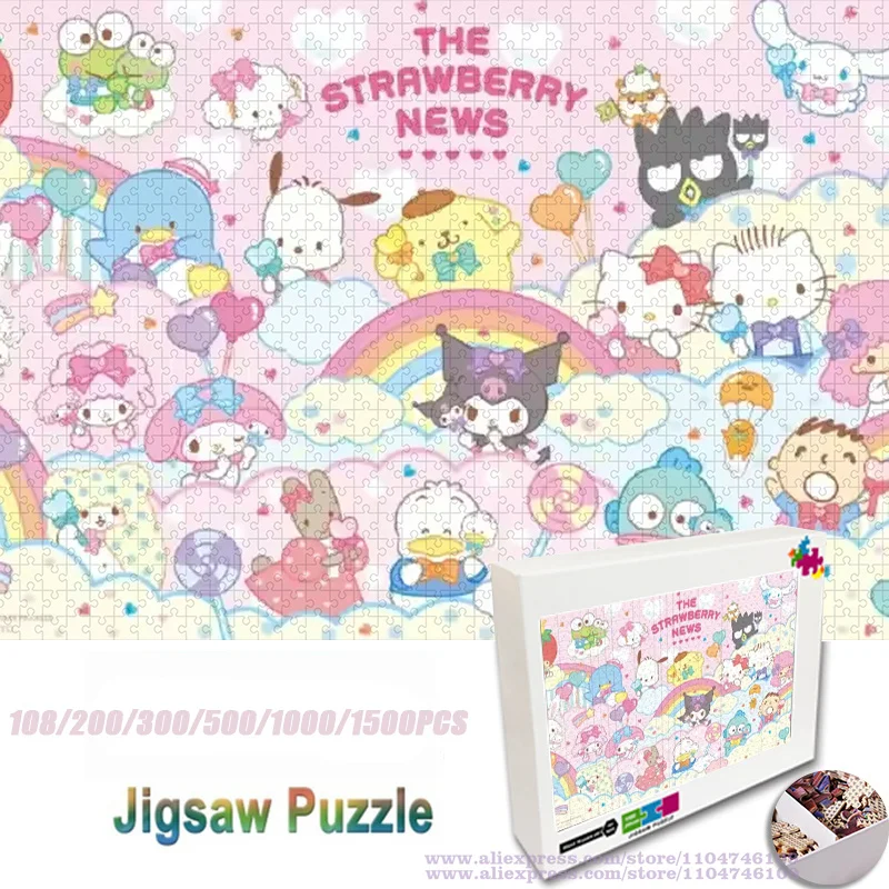 Sanrio Characters Puzzle Jigsaw The Strawberry News 108/200/300/500/1000/1500Pcs Parent-Child Diy Puzzles Intelligence Puzzles
Sanrio Characters Puzzle Jigsaw The Strawberry News 108/200/300/500/1000/1500Pcs Parent-Child Diy Puzzles Intelligence Puzzles