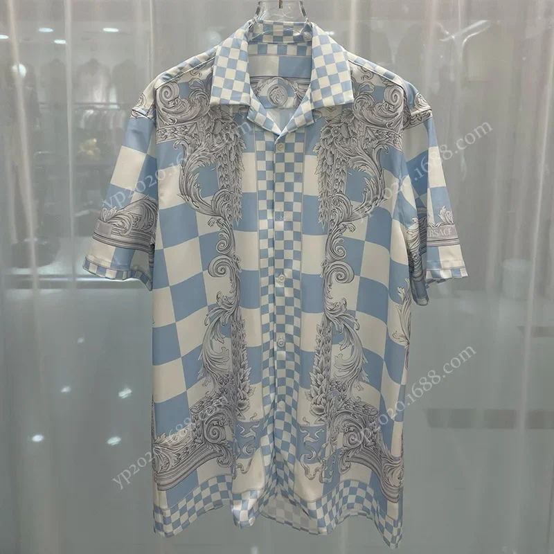 Luxury Royal Plaid Shirts for Men Clothing Casual Short Sleeve Mens Social Paisley Digital Printing Shirt Chemise Homme De Luxe
Luxury Royal Plaid Shirts for Men Clothing Casual Short Sleeve Mens Social Paisley Digital Printing Shirt Chemise Homme De Luxe