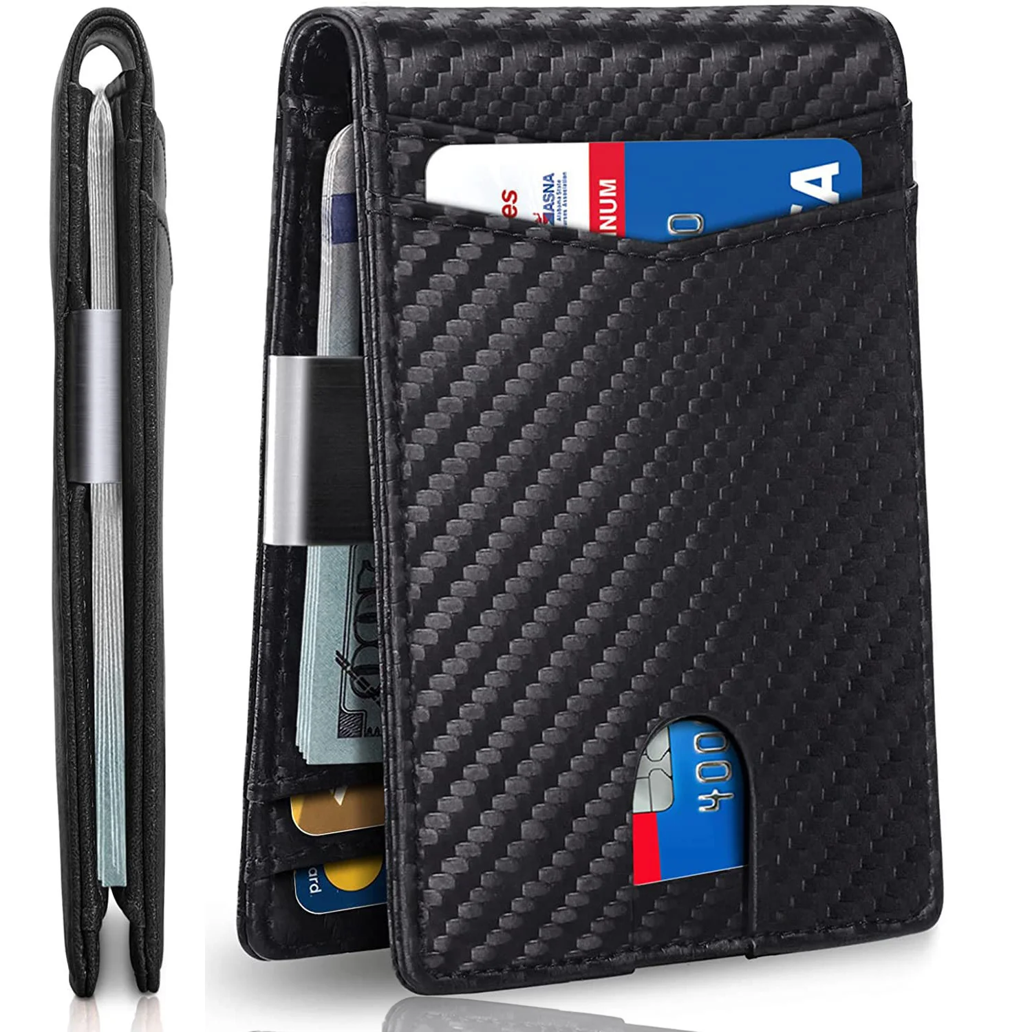 Мужской кошелек из 100% натуральной кожи внутри и снаружи, противоугонный RFID-блокирующий двойной держатель для кредитных карт с зажимом для денег
Мужской кошелек из 100% натуральной кожи внутри и снаружи, противоугонный RFID-блокирующий двойной держатель для кредитных карт с зажимом для денег