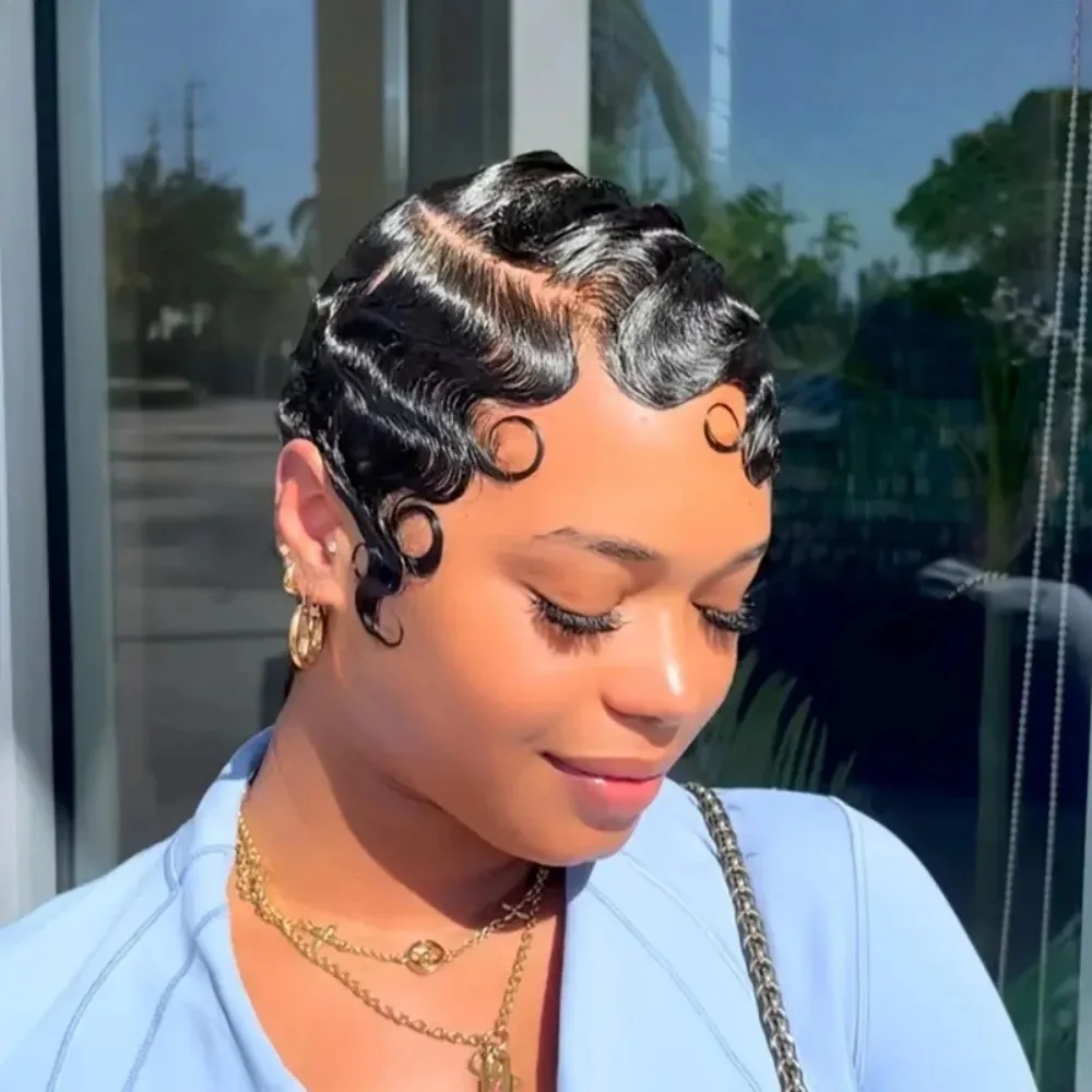 100% Peruvian Raw Remy Human Hair Pixie Cut Wig Wavy 13x4 Transparent Lace Frontal for Women
100% Peruvian Raw Remy Human Hair Pixie Cut Wig Wavy 13x4 Transparent Lace Frontal for Women