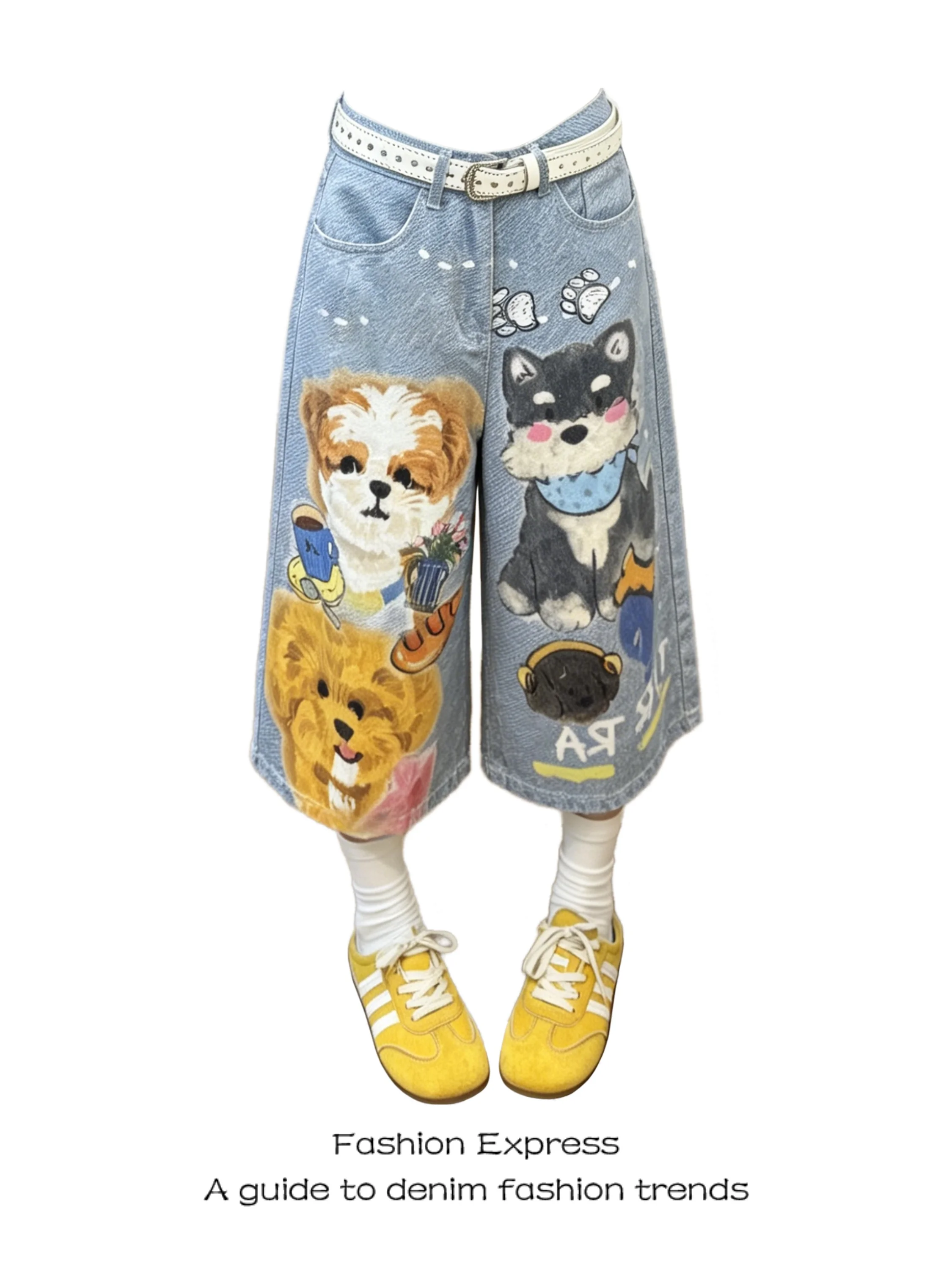 Women's Summer 2026 New Style Graffiti Animal Design Wide Leg Short Jeans High Waist Commute Printed Embroidery Wear Resistant
Women's Summer 2026 New Style Graffiti Animal Design Wide Leg Short Jeans High Waist Commute Printed Embroidery Wear Resistant