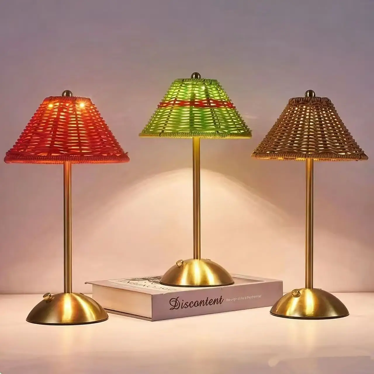 USB перезаряжаемая лампа-зонтик из ротанга, пасторальный светодиодный настольный светильник, трехцветный прикроватный ночник для гостиной, отеля, столовой
USB перезаряжаемая лампа-зонтик из ротанга, пасторальный светодиодный настольный светильник, трехцветный прикроватный ночник для гостиной, отеля, столовой