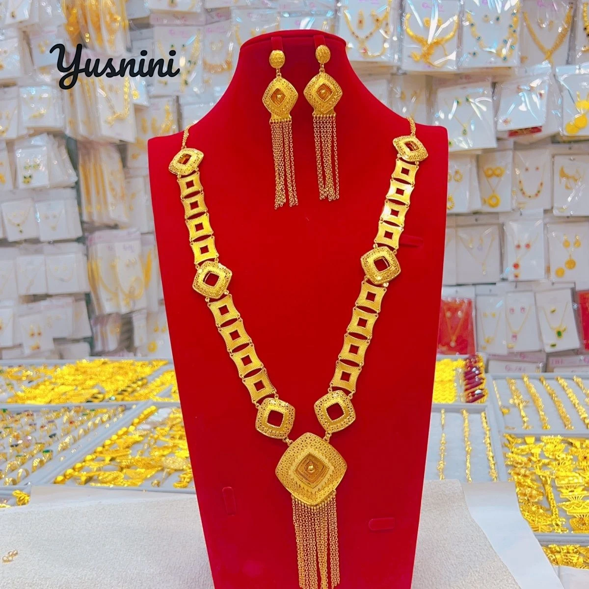 Fashion New French 24K Gold Plated Necklace Earrings for Couples' Wedding Party Jewelry Set DD10731
Fashion New French 24K Gold Plated Necklace Earrings for Couples' Wedding Party Jewelry Set DD10731