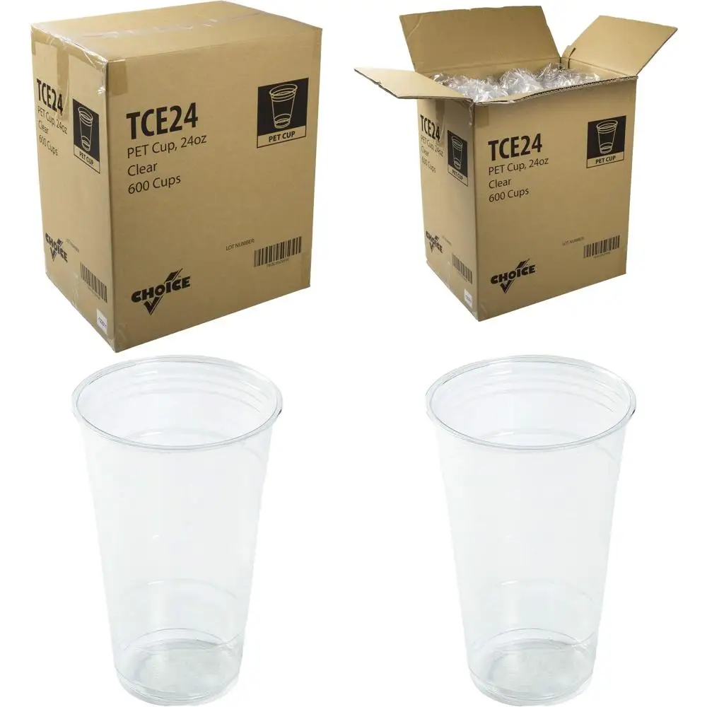 Набор из 1000 прозрачных пластиковых стаканов PET объемом 24 унции
Набор из 1000 прозрачных пластиковых стаканов PET объемом 24 унции